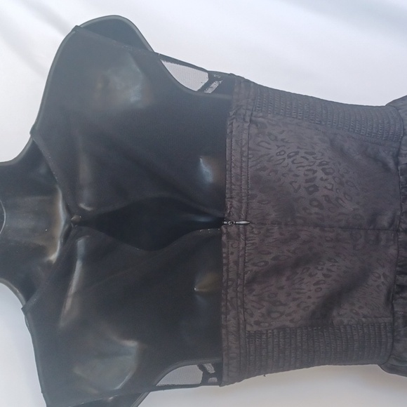 GUESS Los Angeles Black leopard women's dress sleeveless black sheer size 2 - Picture 5 of 9